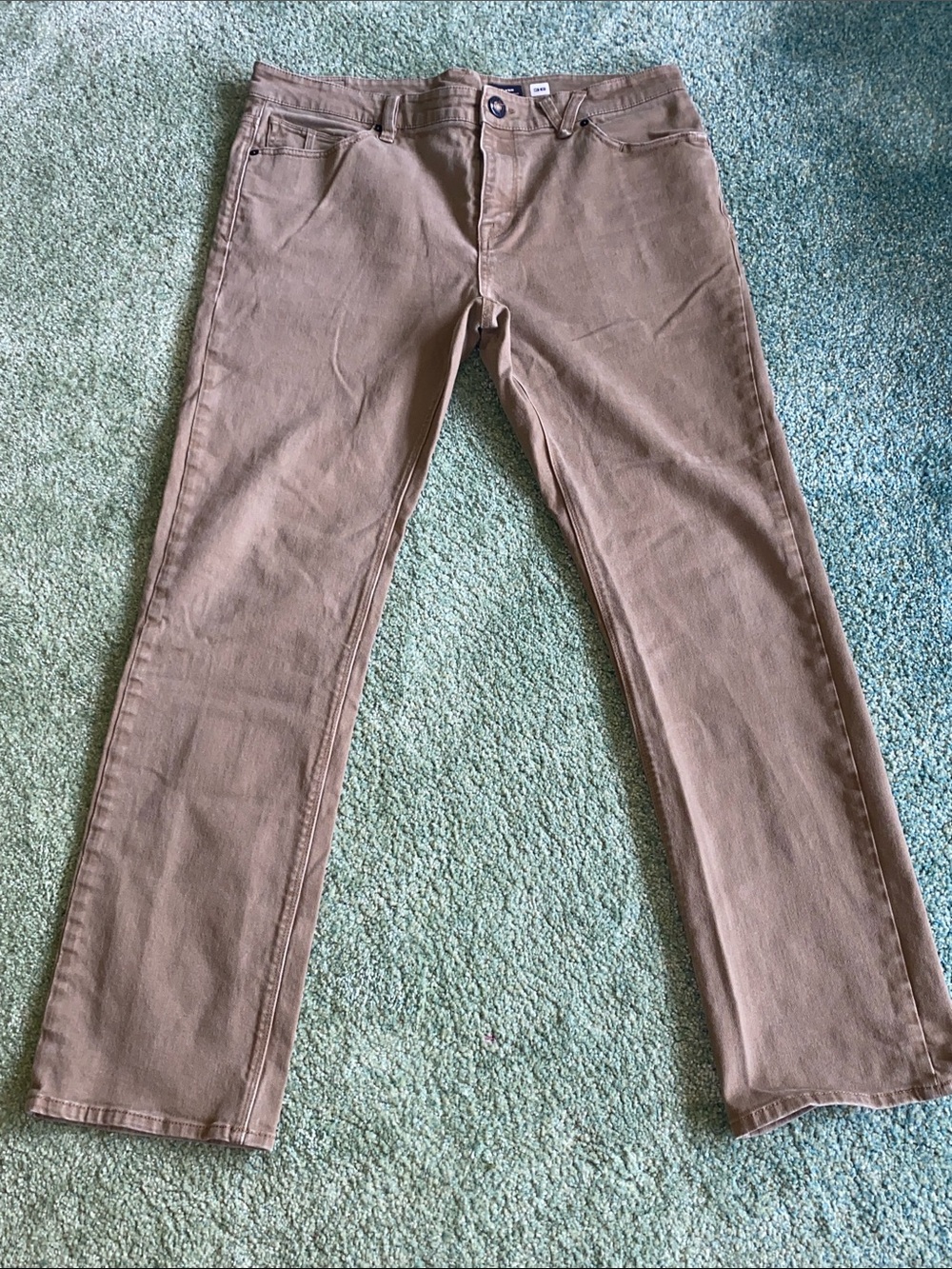 Volcom Solver Modern Straight Jeans Tan / Brown / Waist 36